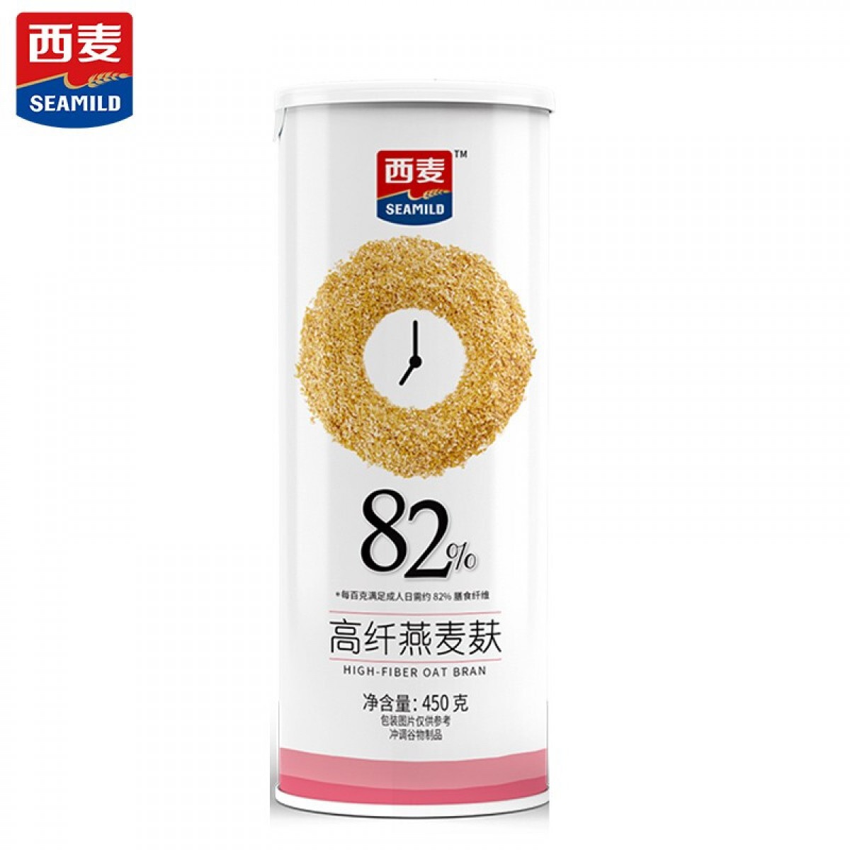 西麦高纤燕麦麸皮450g罐 燕麦片低GI营养代餐无额外添加蔗糖膳食纤维 单位：罐