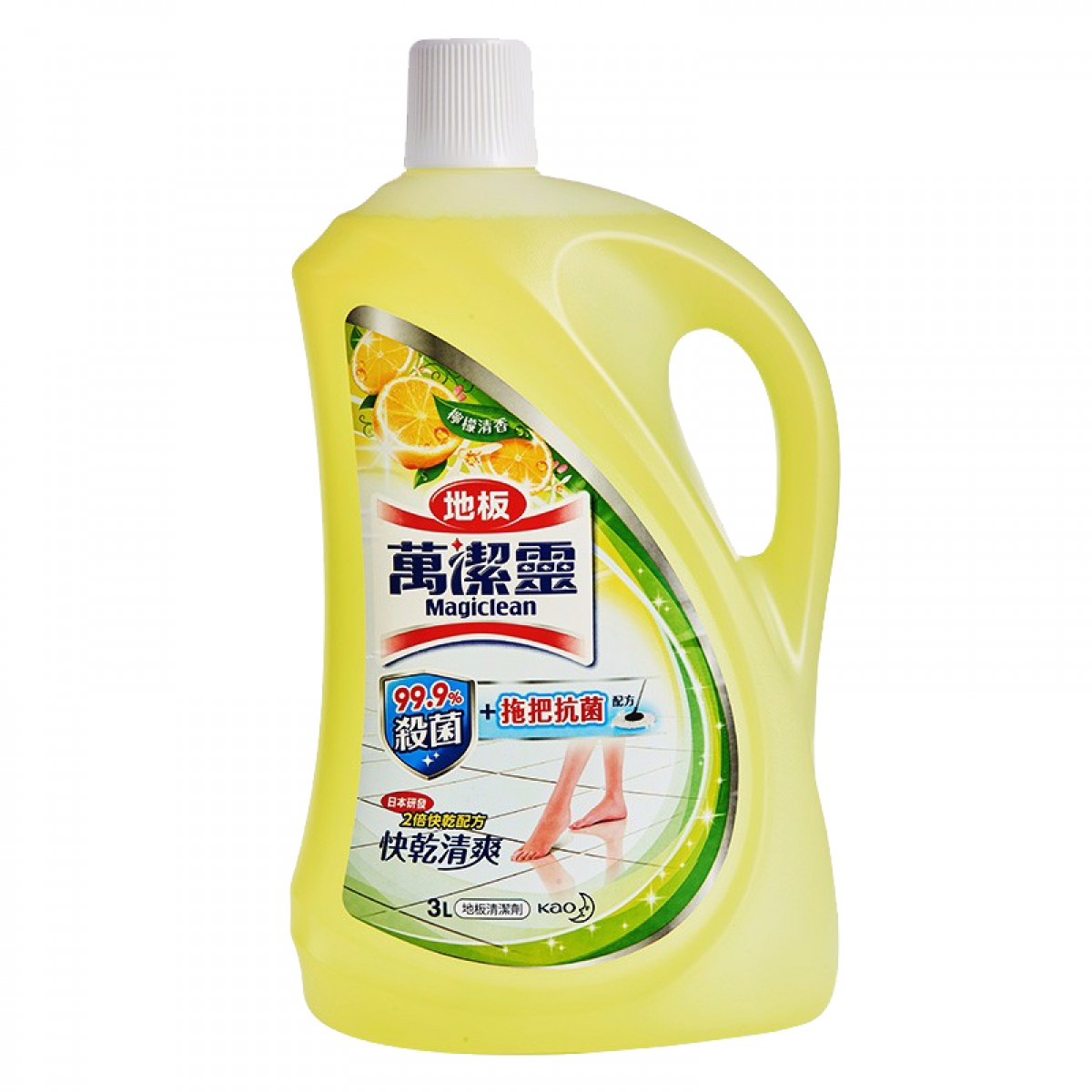 花王(KAO) 地板清洁剂瓷砖木地板清洁剂 拖地地砖大理石清洁剂地板清洁液扫地机器人清洁剂(柠檬清香)3000ml 单位：瓶