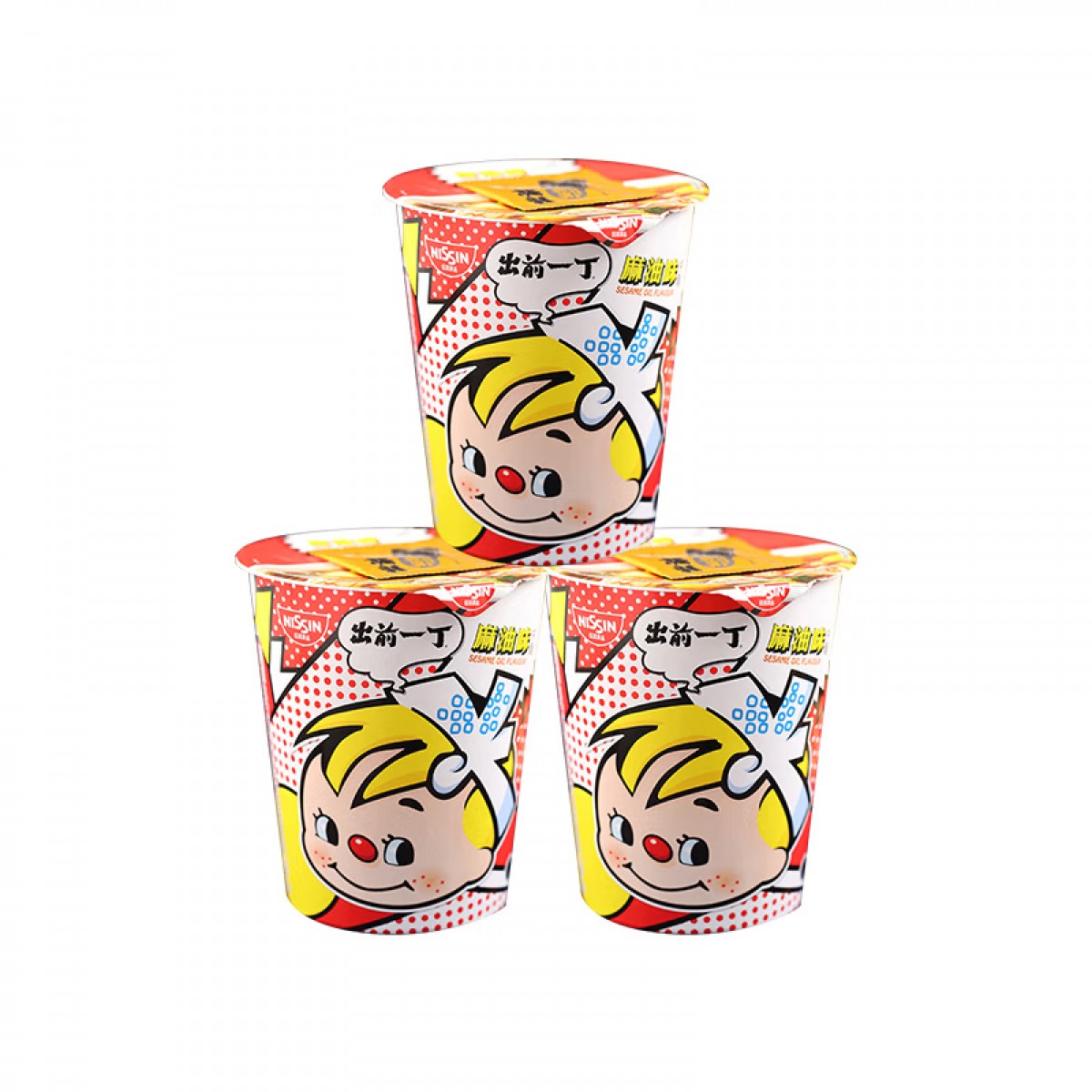 日清出前一丁 进口方便面 麻油风味杯面71g*3 213g 方便食品速食 单位：袋