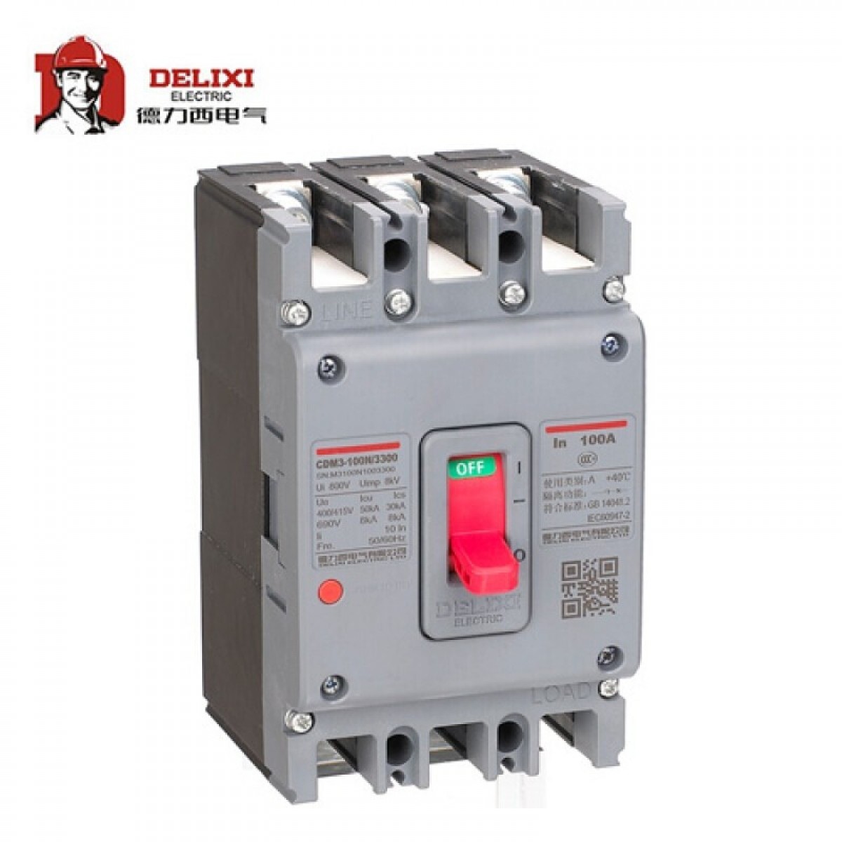德力西电气 DELIXI ELECTRIC 塑壳断路器CDM3三相四线380V空气开关 过载短路保护器CDM3-250S 3P 250A 单位：个