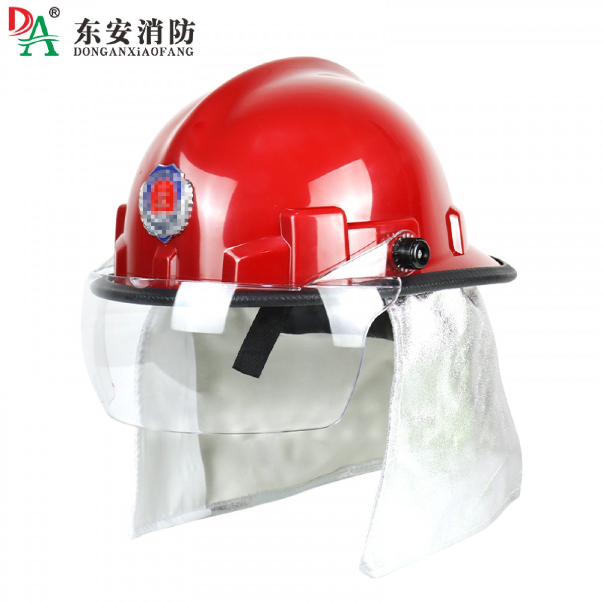 东安（DA） 02款韩式消防头盔 消防灭火事故救援头盔 消防防护头盔带可拆卸阻燃披肩定制（红色）单位：个