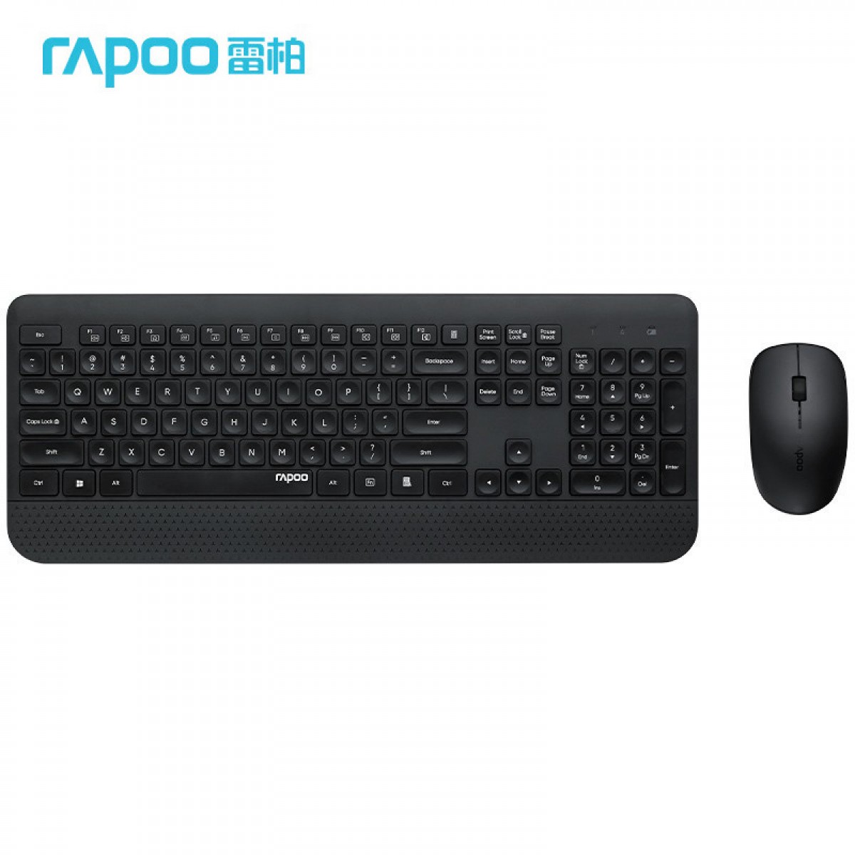 雷柏（Rapoo）无线键盘鼠标 办公笔记本商务游戏超薄键鼠套装 X3500 黑色 单位：套