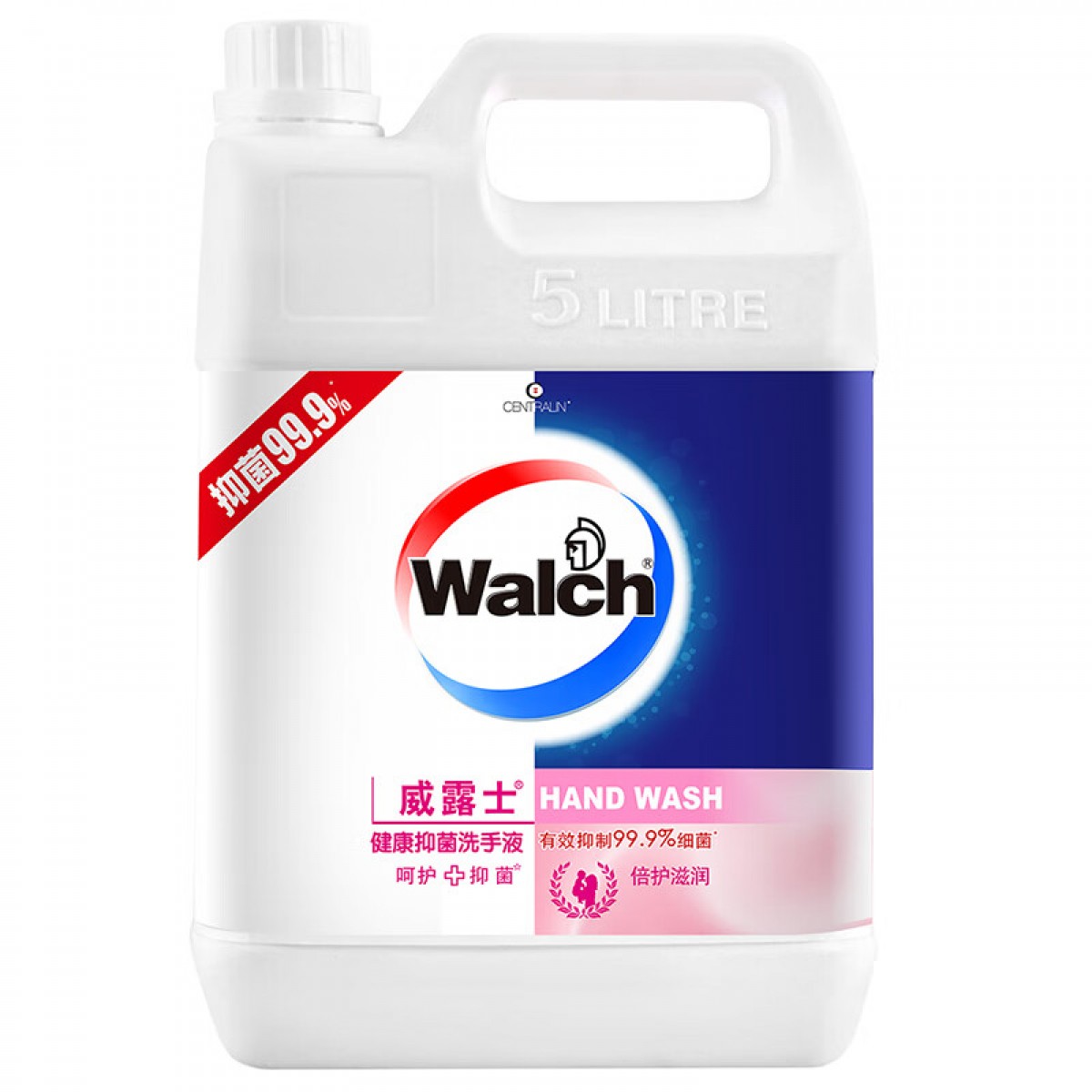 威露士 抑菌滋润洗手液5L 杀菌99.9%家庭餐厅酒店泡沫丰富10斤补充装大桶 单位：桶