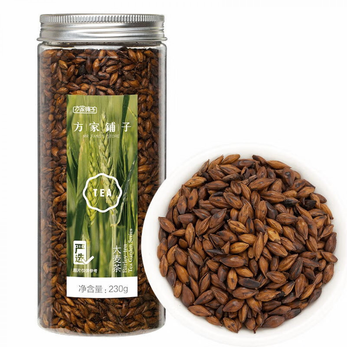 方家铺子 大麦茶230g 精选大颗粒大麦五谷茶 花草茶 始于1906 单位：瓶
