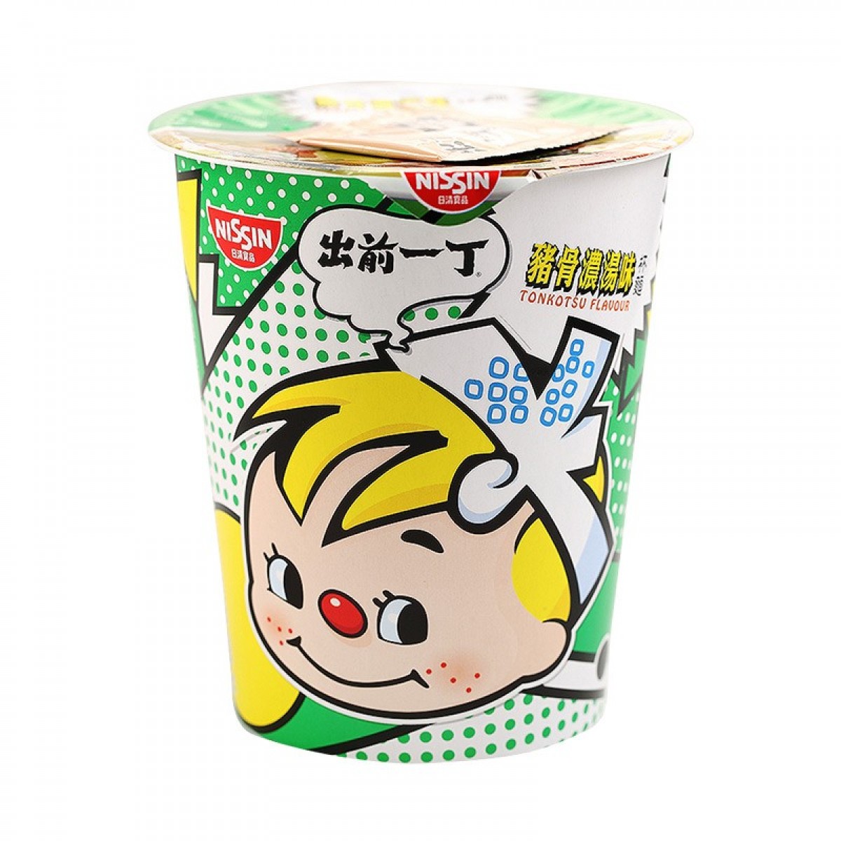 日清（Nissin）日清出前一丁香港进口方便面杯面速食泡面零食 猪骨浓汤风味77g/杯 单位：杯