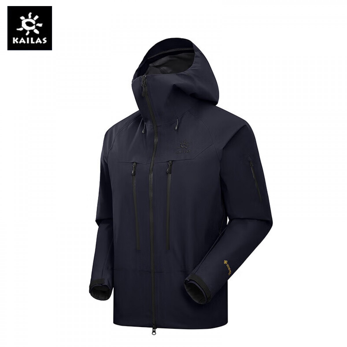 KAILAS凯乐石MONT Q60全天候硬壳冲锋衣GTX PRO暴雨防水专业登山服 男女 矿石黑 （尺码XS/S/M/L）单位：件