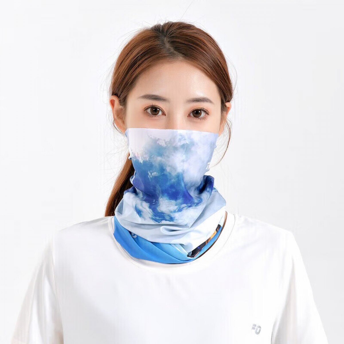 TFO 魔术头巾 冰丝防晒面罩围脖男女防晒脖套骑行面巾运动吸汗头套2402225 1号色 单位：个