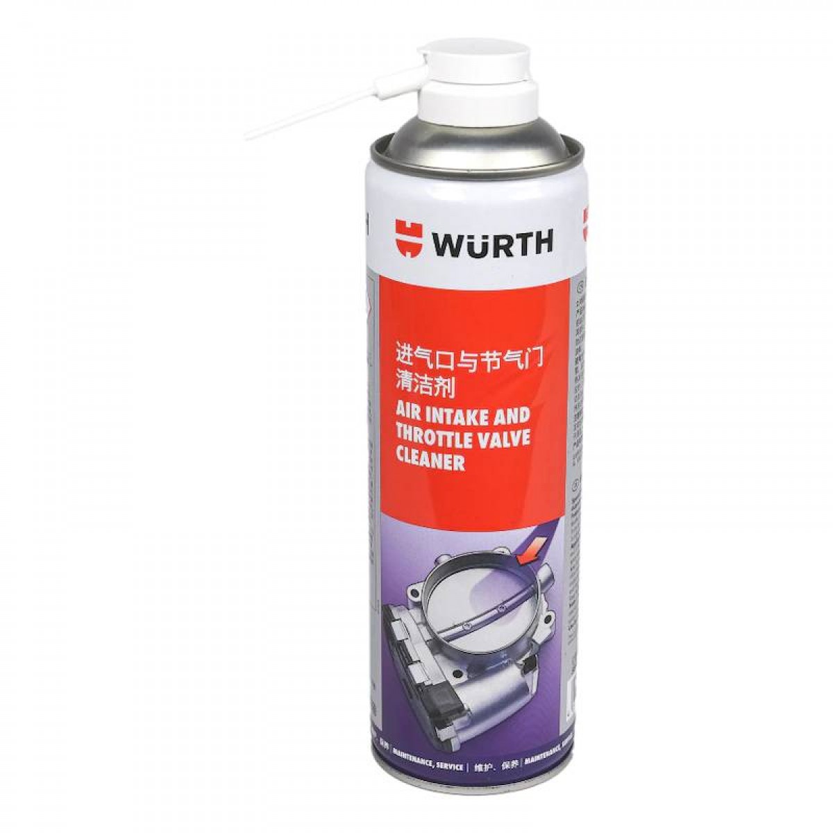 伍尔特（WURTH）5861113500 进气口与节气门清洁剂-500ML 单位：瓶
