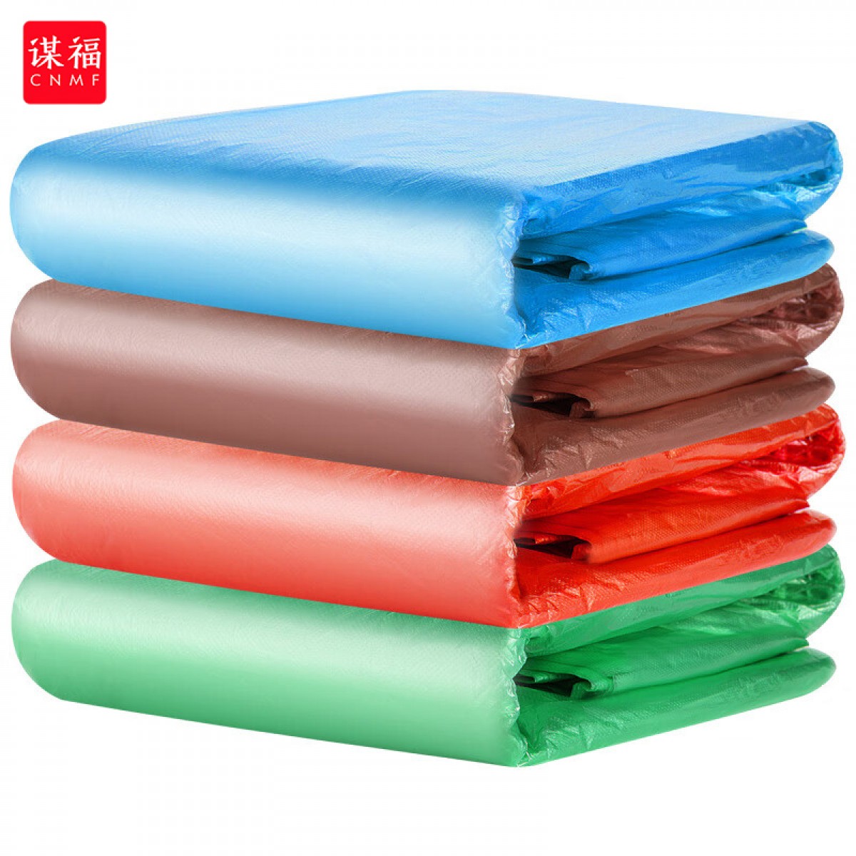 谋福 分类大垃圾袋 加厚彩色垃圾袋 社区物业干湿塑料袋(红色宽100*长120*3.8丝全新料50只装) 单位：包