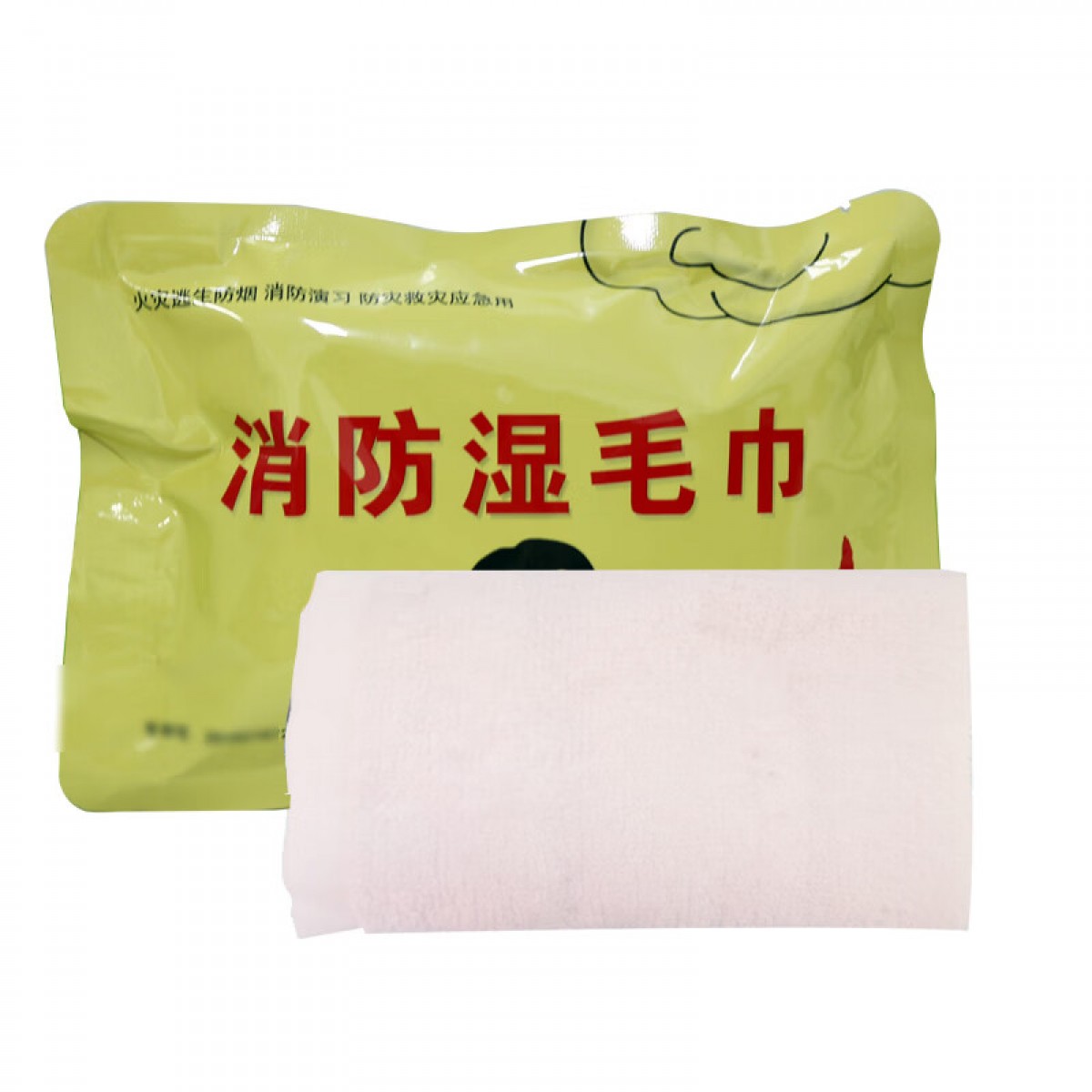谋福 CNMF 9629 火灾逃生湿毛巾 火灾逃生应急毛巾 消防演习用品防烟湿毛巾 （标准普通版 消防湿毛巾） 单位：条