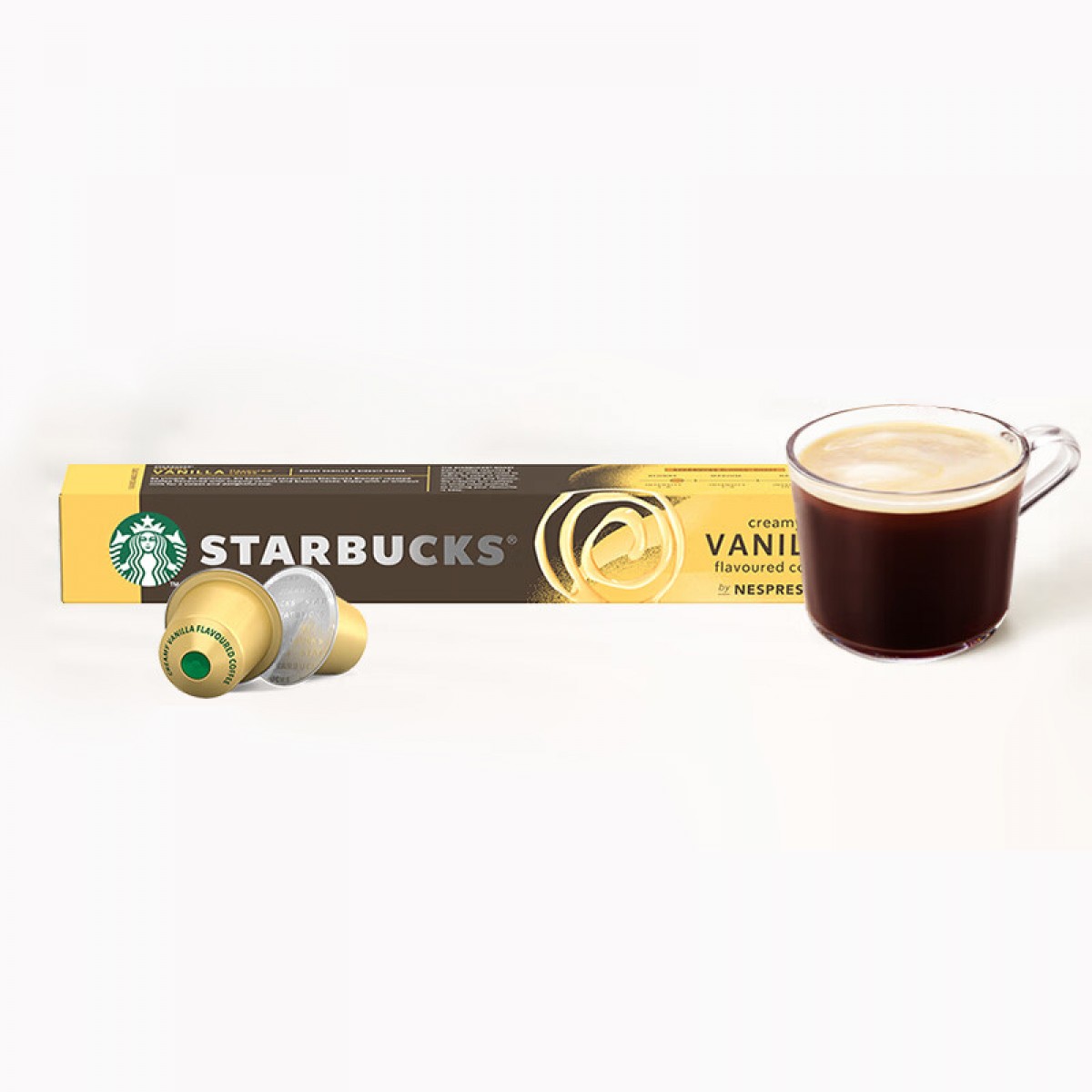 星巴克（Starbucks）Nespresso浓遇胶囊咖啡10粒 香草风味咖啡固体饮料 瑞士进口 单位：盒