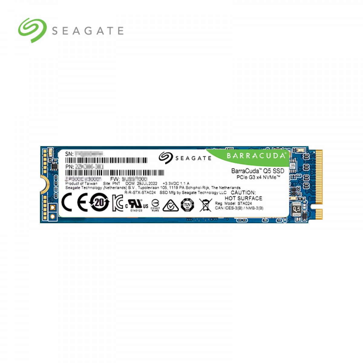 希捷（SEAGATE） SSD固态硬盘 酷鱼Q5 M.2接口 NVMe 笔记本台式机电脑经济高速扩容 【酷鱼Q5】1TB 单位：块