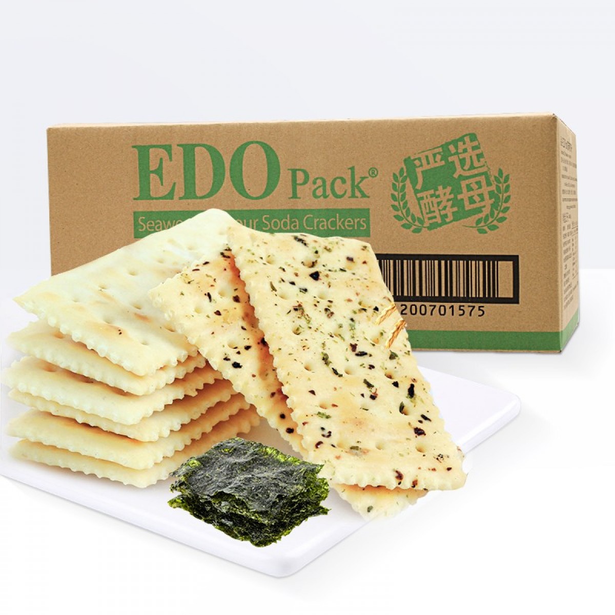EDO PACK 海苔味 酵母苏打饼干 5斤装/箱 营养早餐饼干办公室零食团购送礼 单位：箱