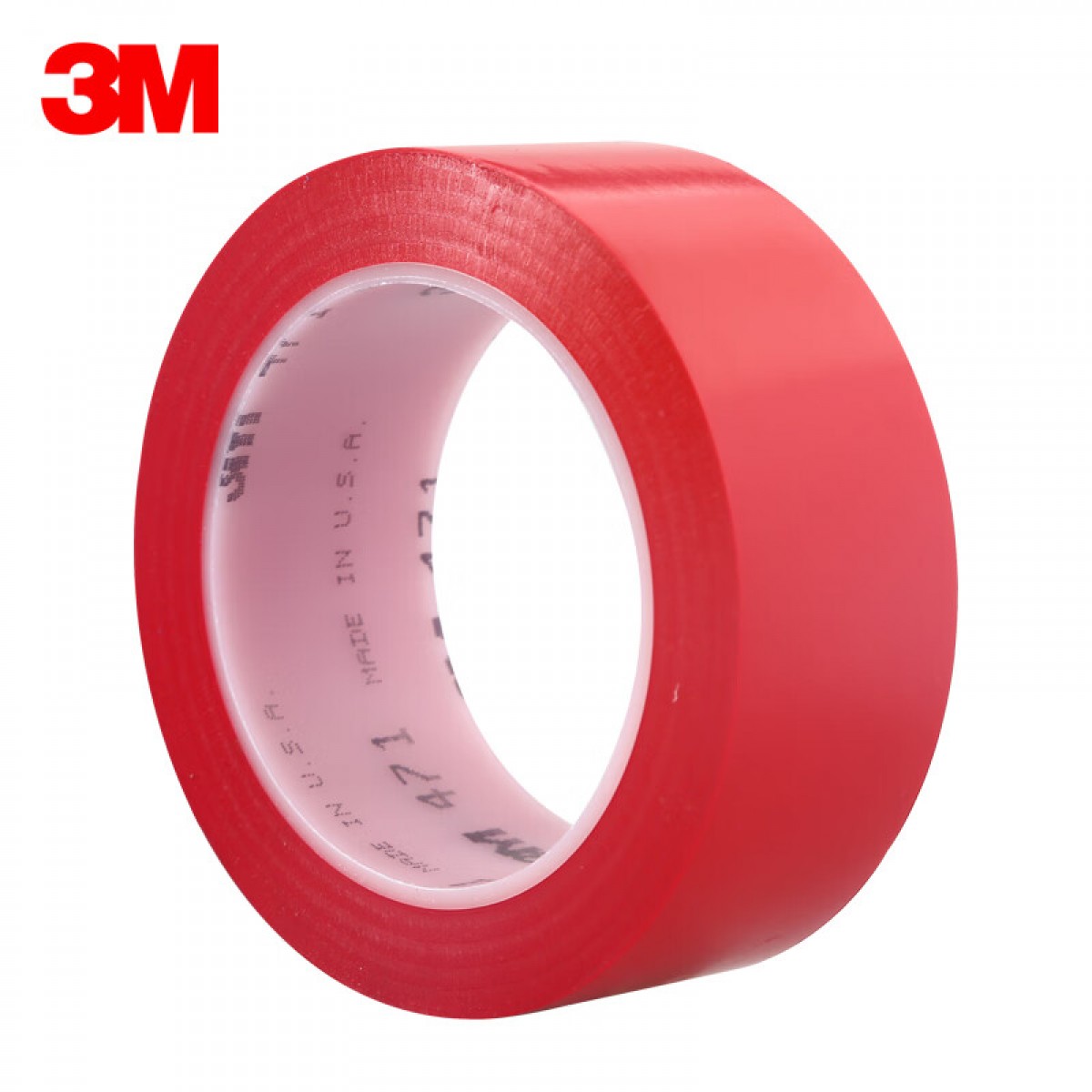 3M 471 PVC标识胶带 划线标识警示标记5s管理 地板车间工厂 耐磨防水无残胶 红30mm宽 单位：卷