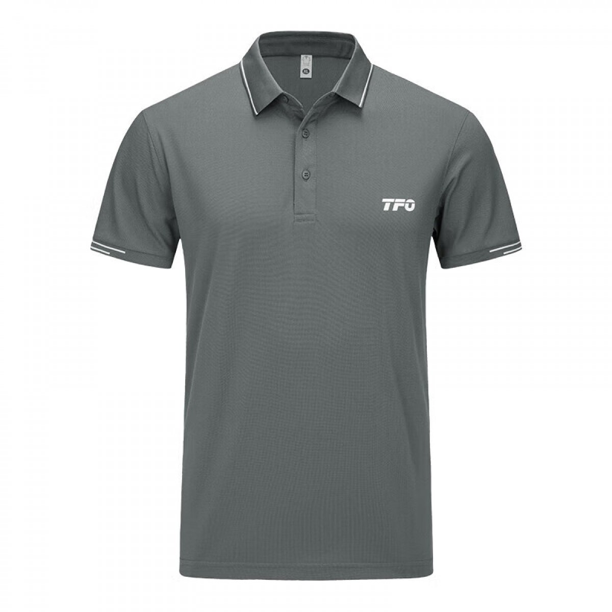 TFO 户外POLO衫 休闲快干T恤 运动速干上衣6112307 男款铁灰色 2XL 单位：件