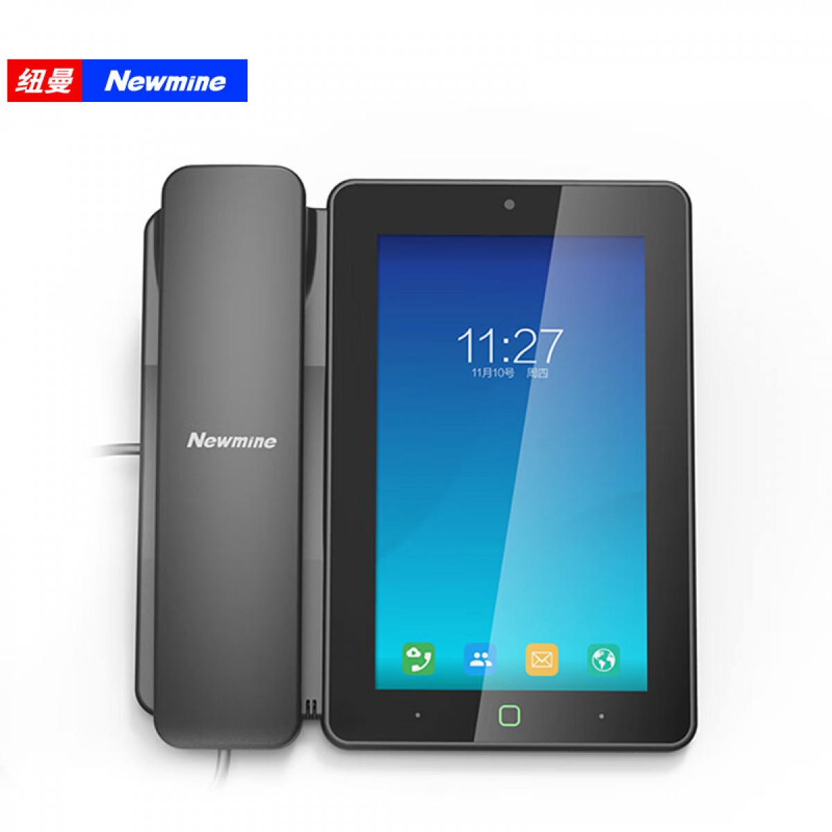 纽曼(Newmine)HL2008TSD-9084(R)高配版 IP录音电话机 智能触屏网络视频同步通讯录支持普通电话线  单位：台