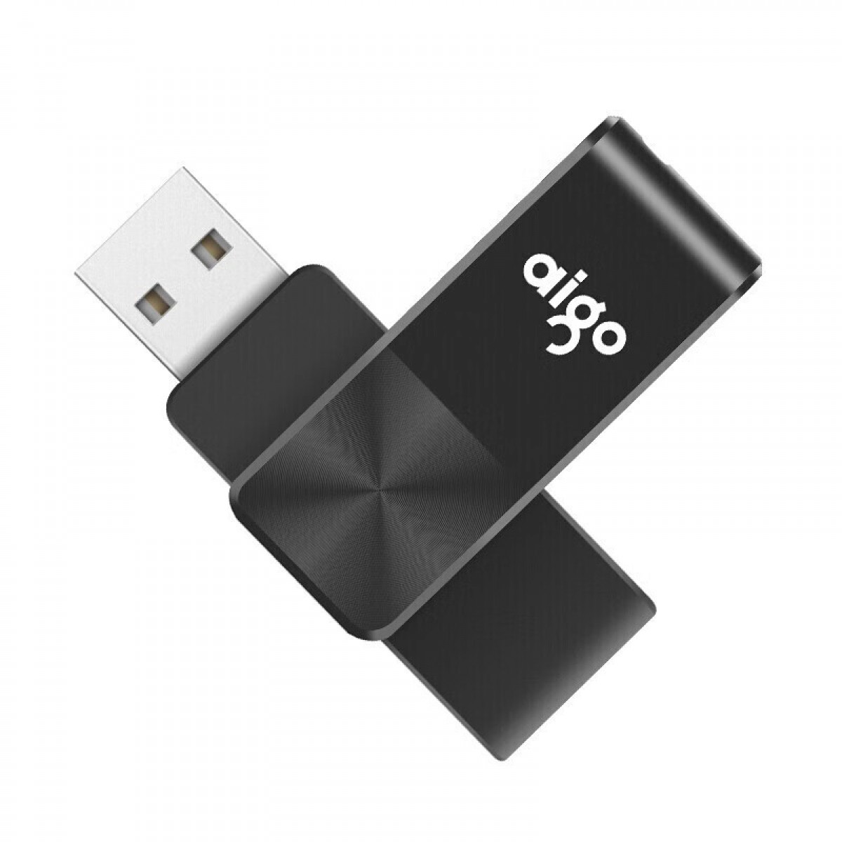 爱国者（aigo）U266 USB2.0 U盘 旋转防护 黑色 CD纹防滑设计 64GB 单位：个