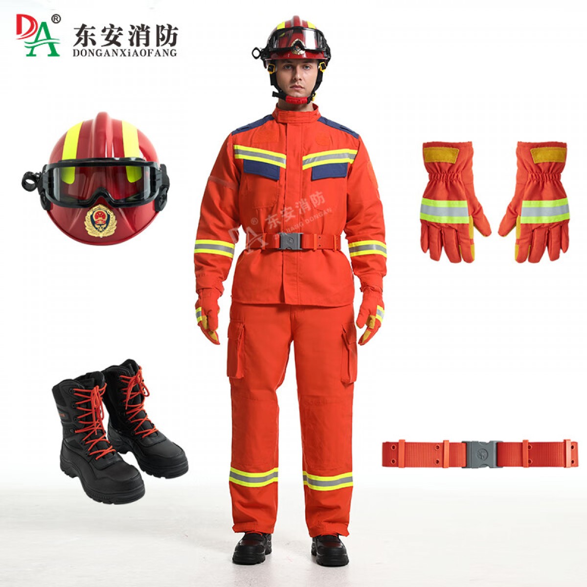 东安（DA）20款森林消防服防火服套装扑火防护服战斗员抢险救援服 夏款5件套 XXL码/185 单位：套