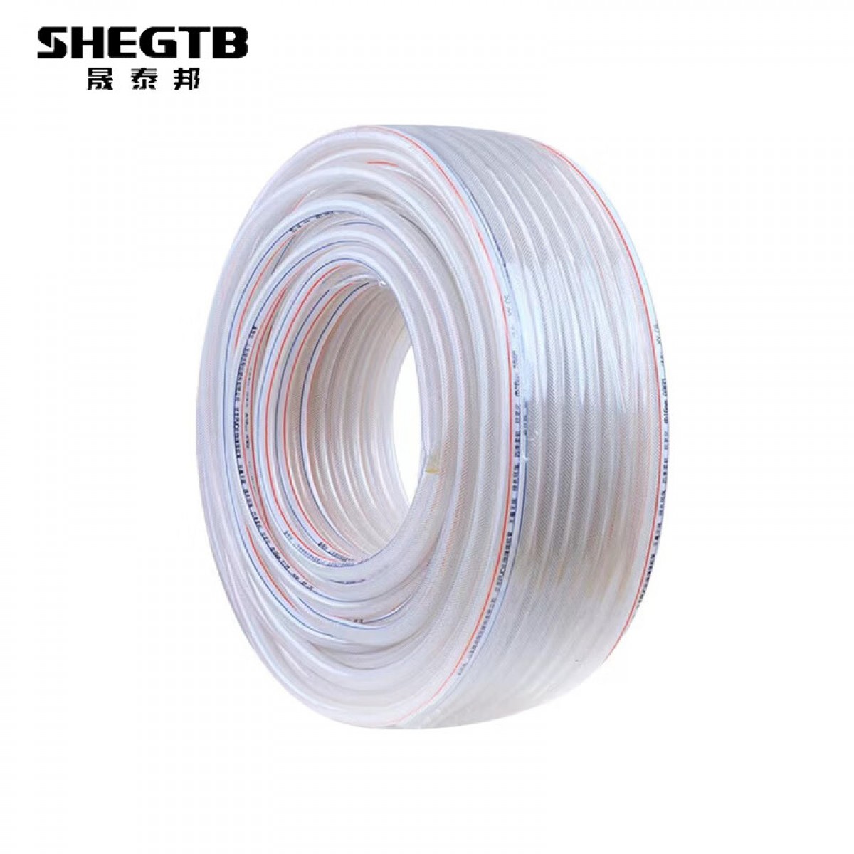 晟泰邦 pvc蛇皮纤维网纹管 透明加厚耐腐蚀四季柔软 内径8mm 单位：米