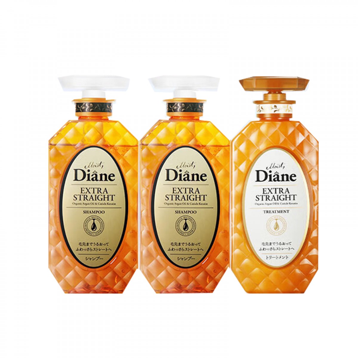 黛丝恩（Moist Diane）日本致美摩洛哥油滋润顺滑洗护套装（洗450ml*2+护450ml）单位：套