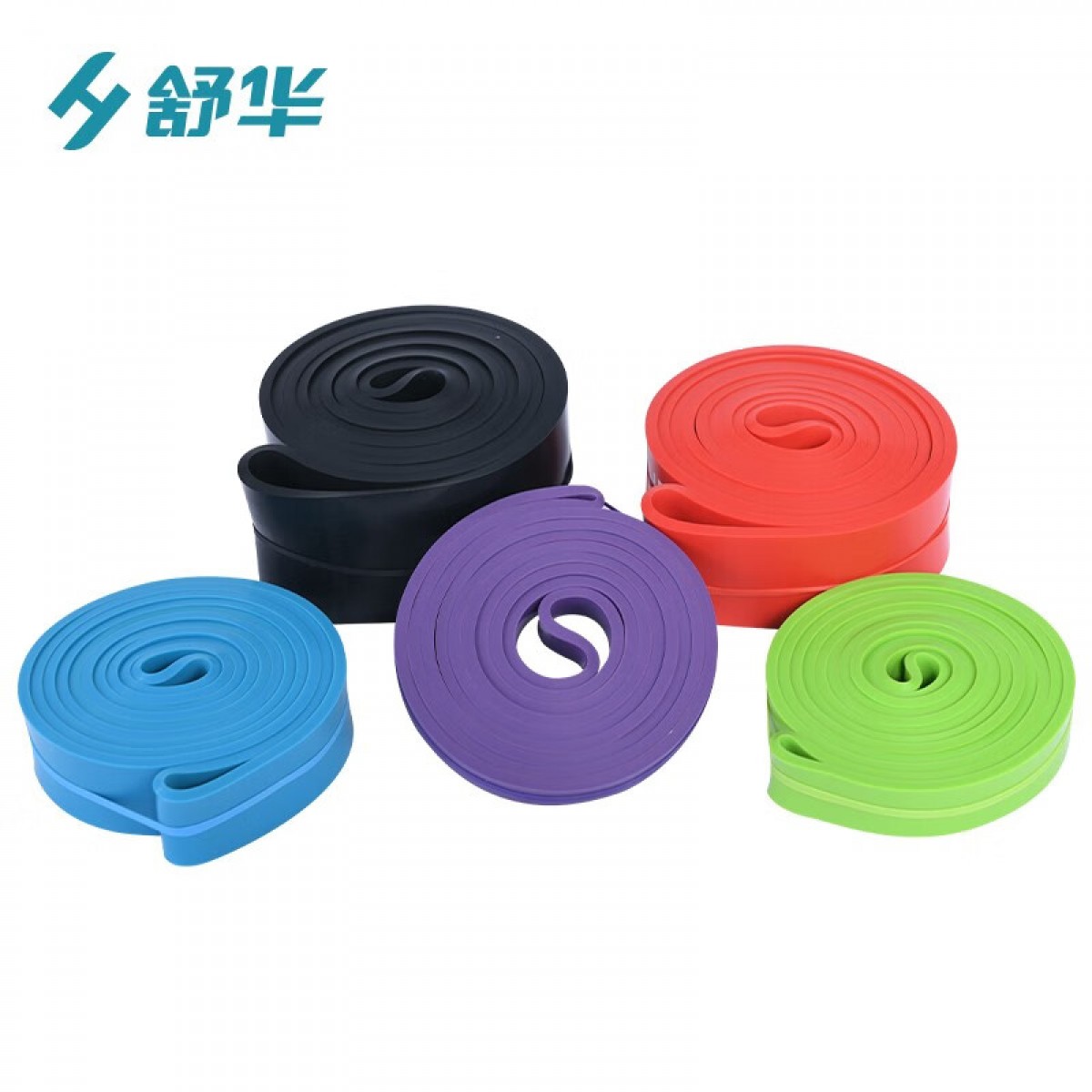 舒华（SHUA）瑜伽训练带 男女家用拉力带健身弹力绳引体向上塑形拉伸阻力带 【专业训练】红色50-125磅 单位：条