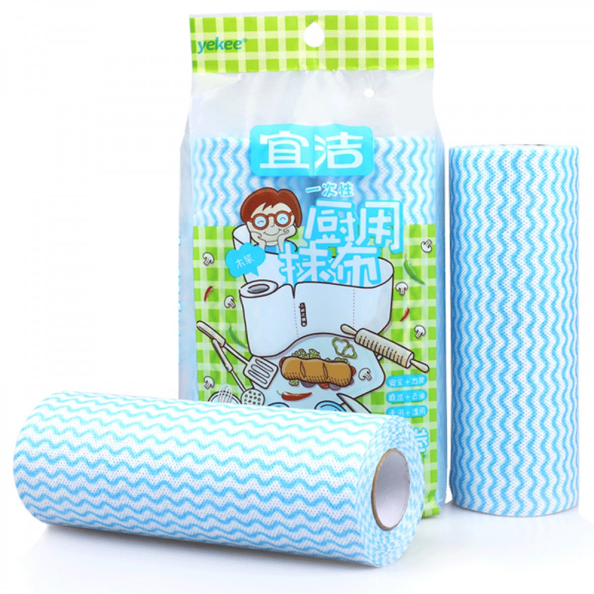 宜洁（yekee）一次性抹布懒人 厨房洗碗布无纺布擦地纸2卷80只 Y-9534 单位：包