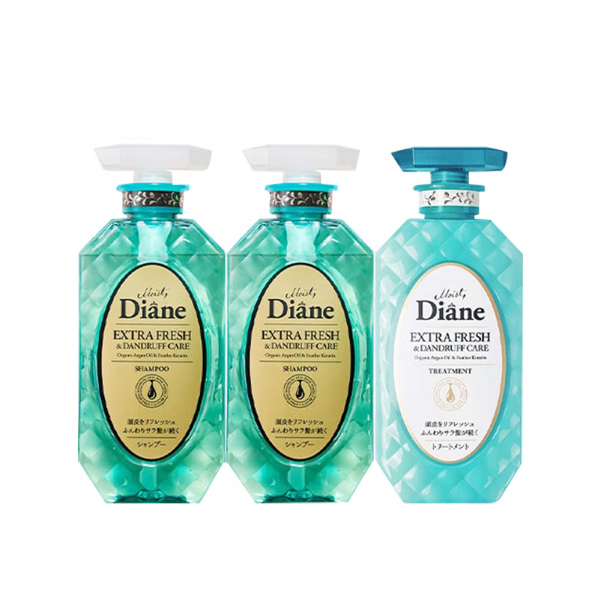 黛丝恩（Moist Diane）日本致美摩洛哥油去屑清爽洗护套装（洗450ml*2+护450ml） 单位：套