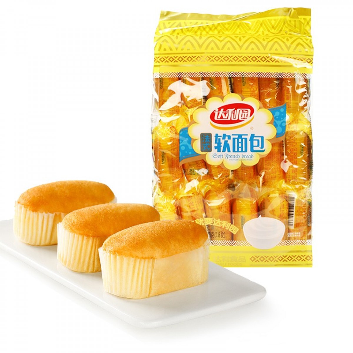 达利园 软面包乳酸菌味360g营养早餐代餐小面包网红休闲零食小吃 单位：袋