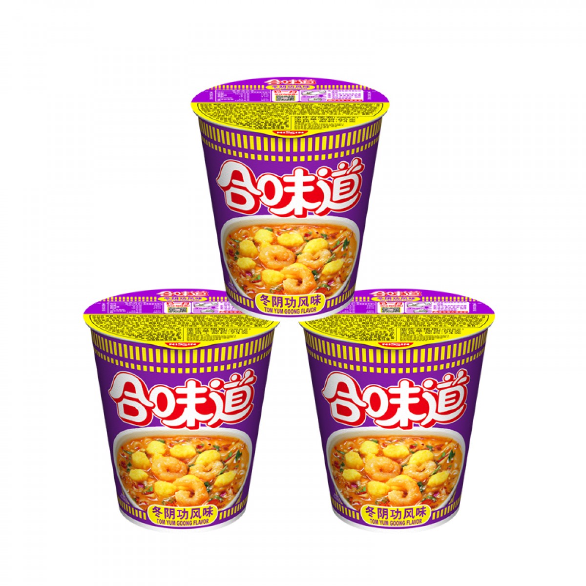 日清合味道 方便面 冬阴功风味74g*3杯装 单位：组