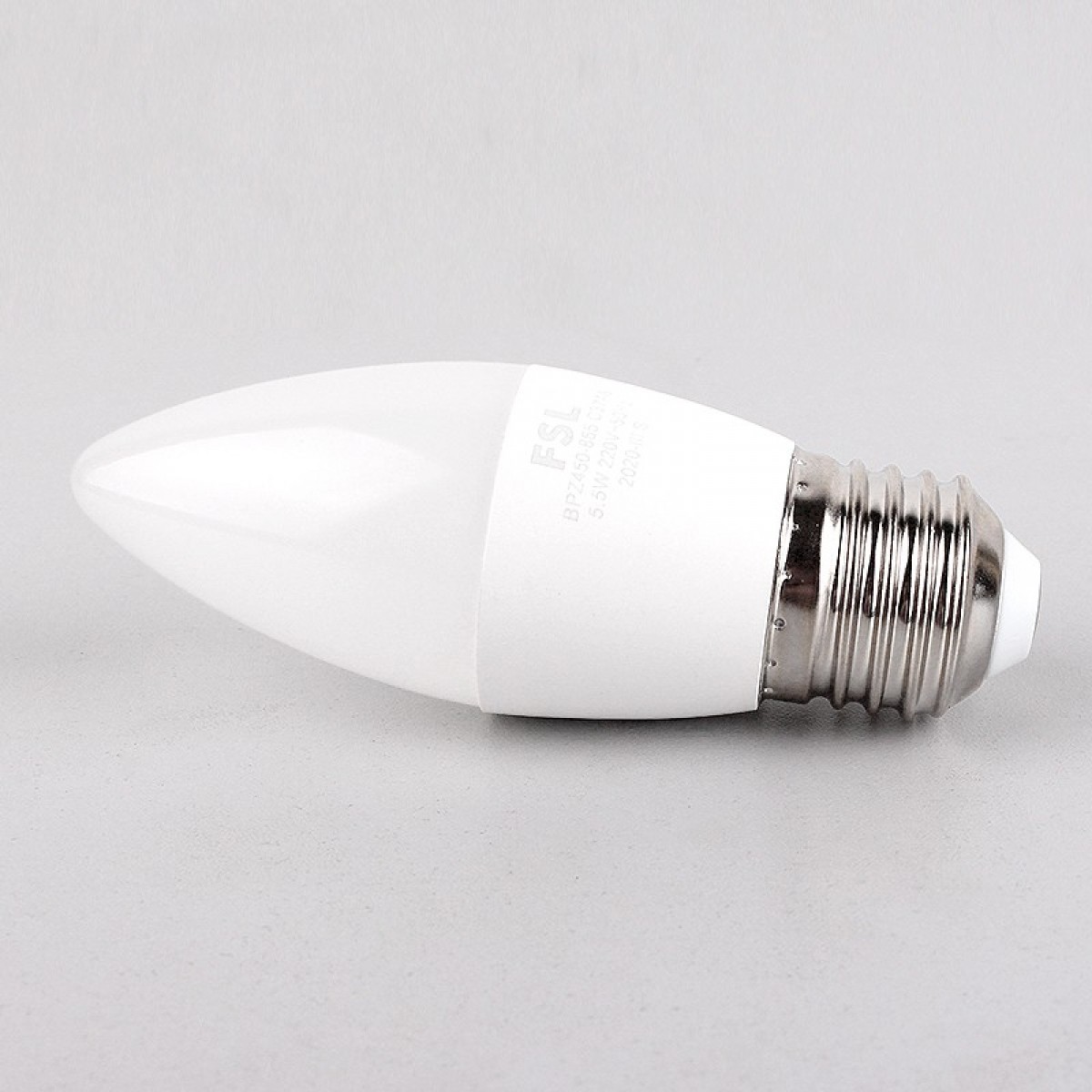 FSL佛山照明LED尖泡水晶灯泡节能灯泡5.5W大口E27白光6500K亮晶5只 单位：组