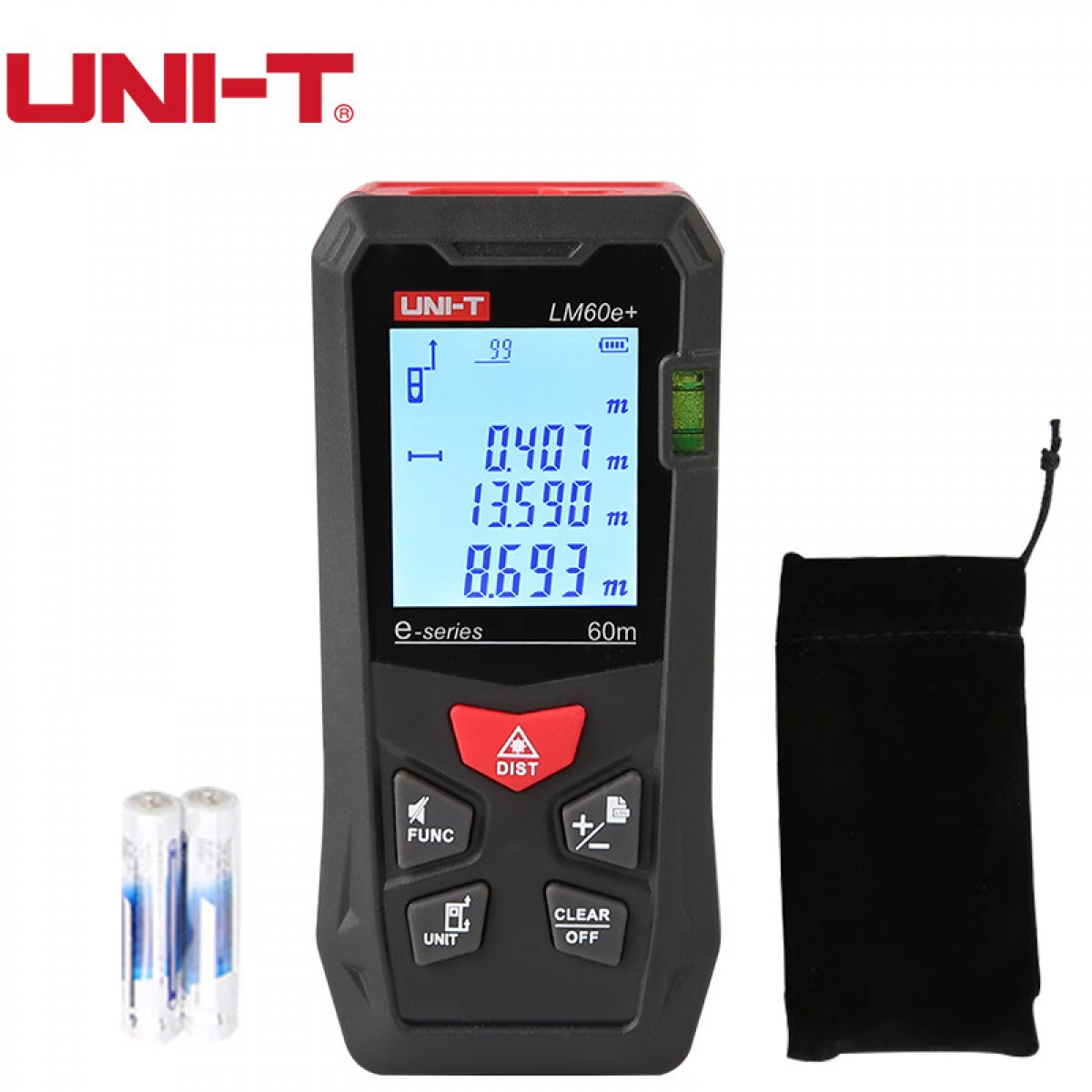 优利德（UNI-T）LM60e+ 测距仪激光红外线手持距离测量仪电子尺量房仪水平泡60米 单位：个