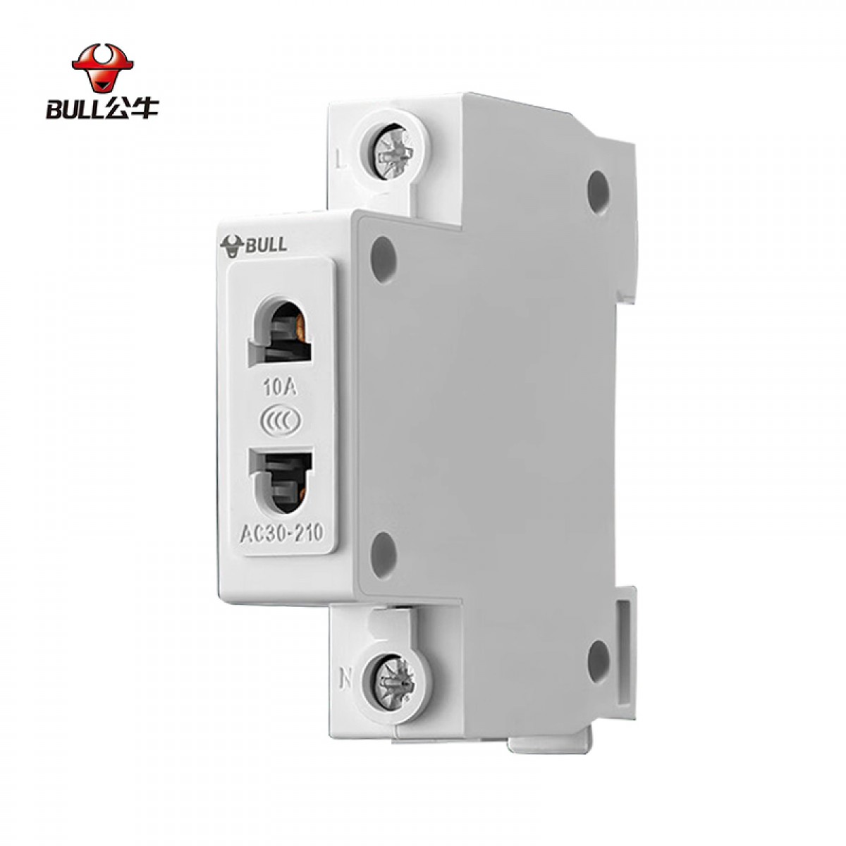 公牛(BULL)模数化导轨插座 2孔插座 10A250V 卡扣式设计导轨式安装 多场景适用 LAC30-210 单位：个