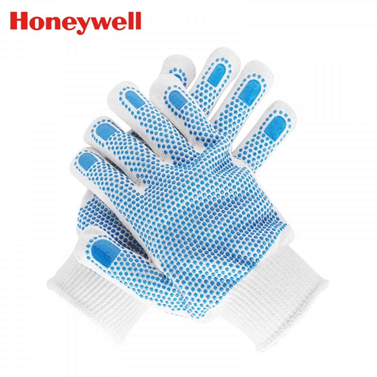 霍尼韦尔（Honeywell）劳保手套加厚耐磨 涂胶防滑点胶棉线手套 工地工作男女手套2232092CN8号1付（10付起订） 单位：付
