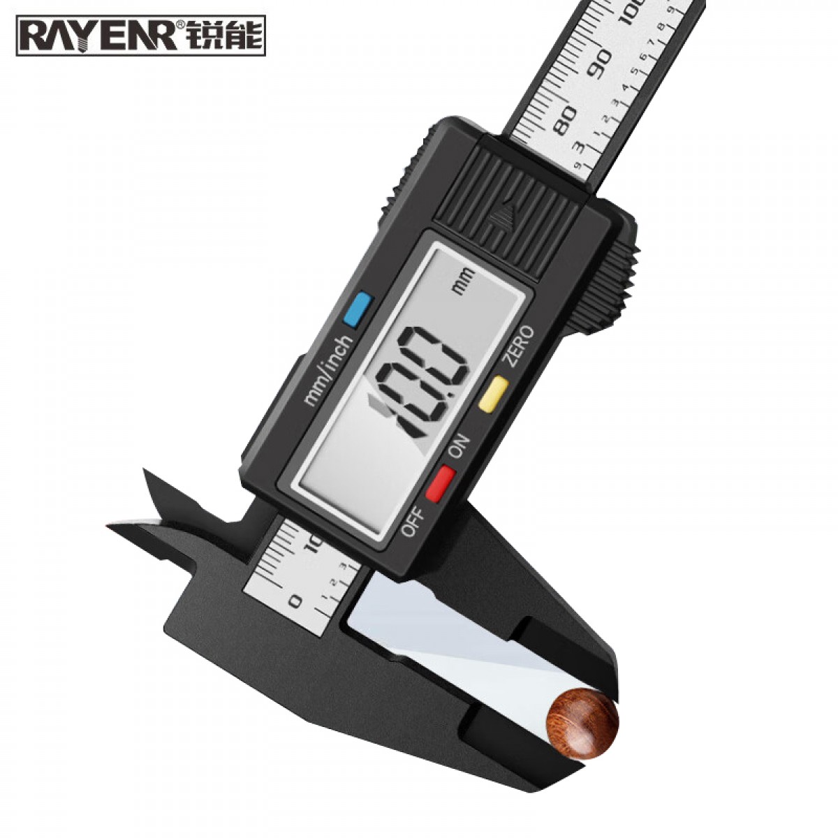 锐能数显游标卡尺高精度150mm家用文玩珠宝非专业测量碳纤维NR0139 单位：把