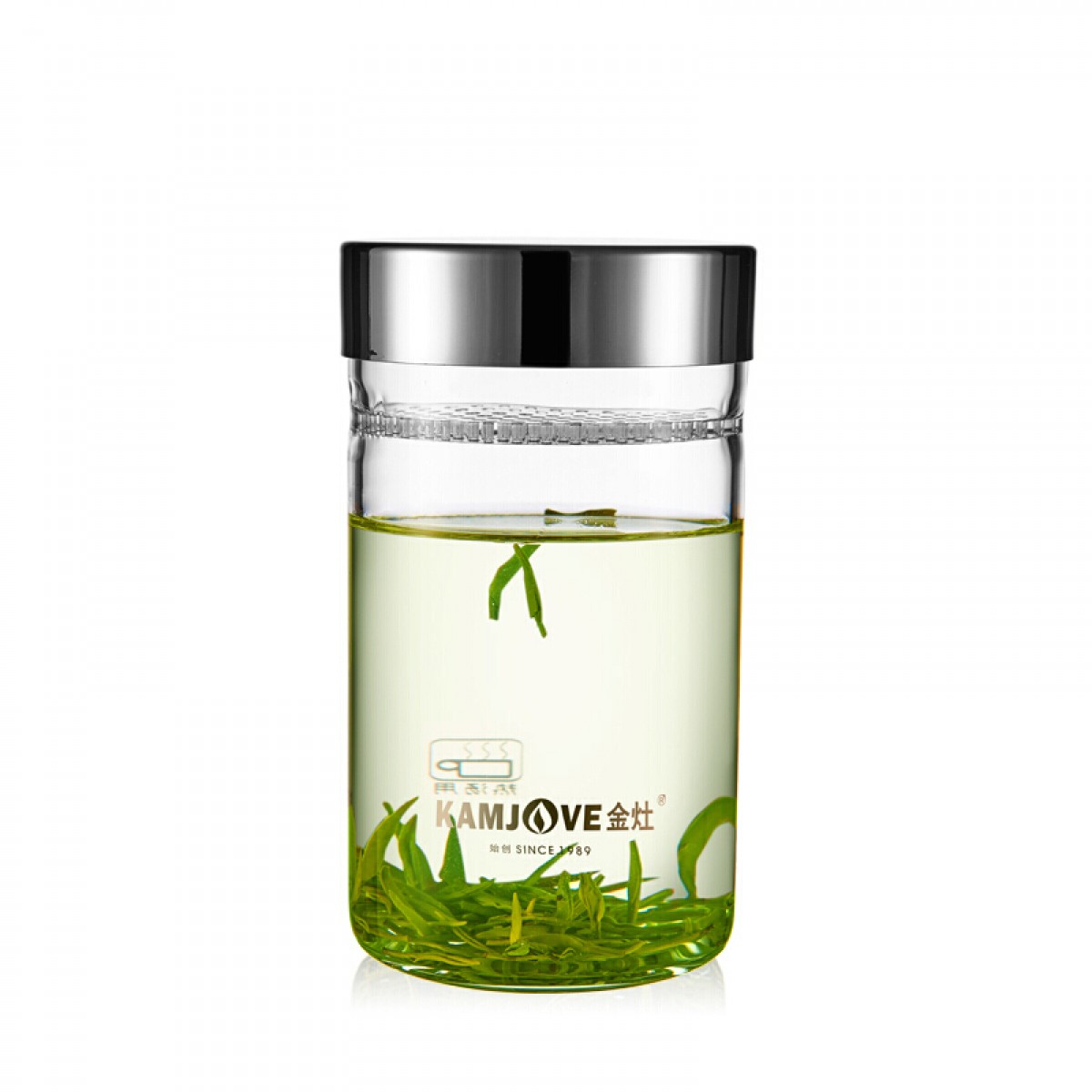 金灶（KAMJOVE）月牙杯水杯玻璃杯泡茶杯耐热玻璃便携车载杯茶具 个人水杯 TP-56/300毫升 单位：个