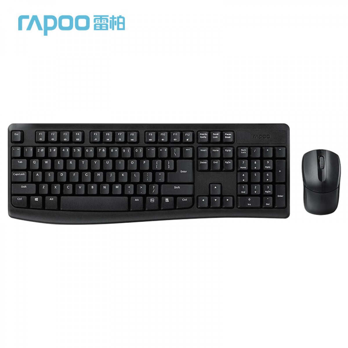 雷柏（Rapoo） X1800Pro无线键鼠套装 办公键盘鼠标套装 防泼溅电脑键盘 笔记本键盘 黑色  单位：套