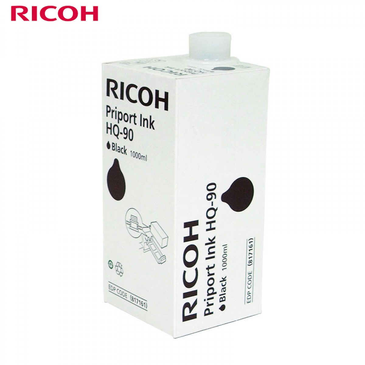 理光（Ricoh）HQ90(1000cc/瓶*5支)黑油墨 适用于HQ9000  5支/组  单位：组