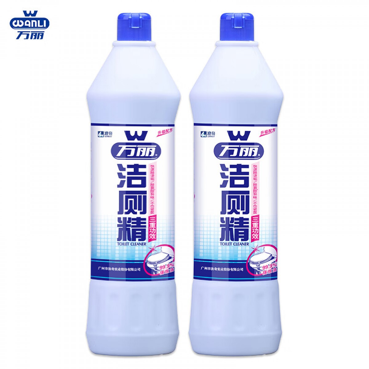 浪奇 万丽除菌洁厕剂洁厕灵洁厕宝750g*2瓶家庭实惠装厕所马桶清洁液 单位：套