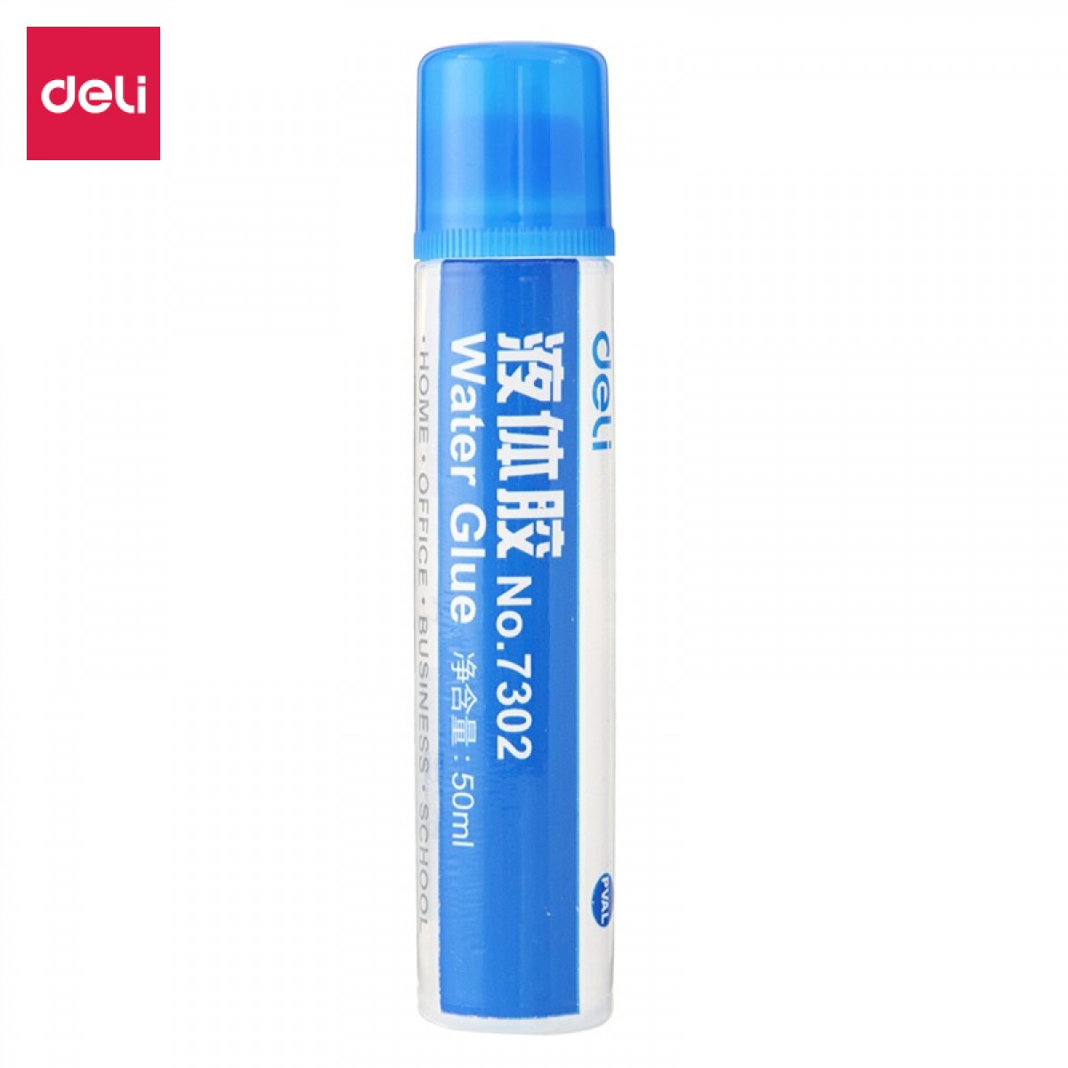 得力(deli)50ml高粘度普通实用型液体胶/胶水 无色无甲醛 单瓶装 办公用品 7302 单位：支