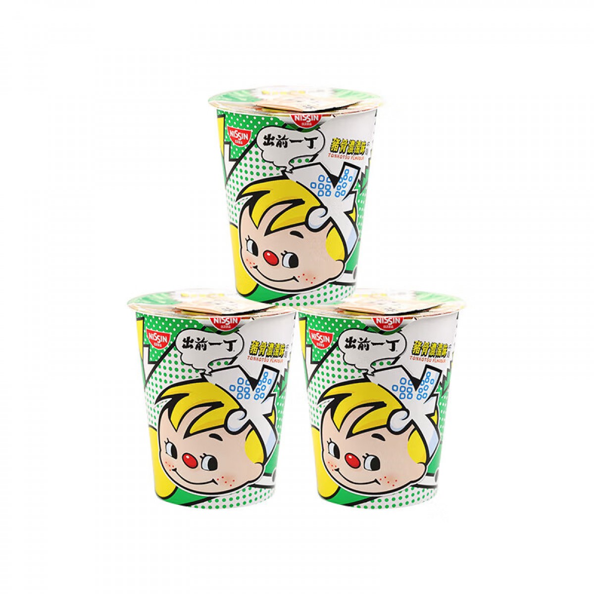 日清出前一丁 进口方便面 猪骨浓汤风味杯面 219g/杯 3杯/组 方便食品速食 单位：组