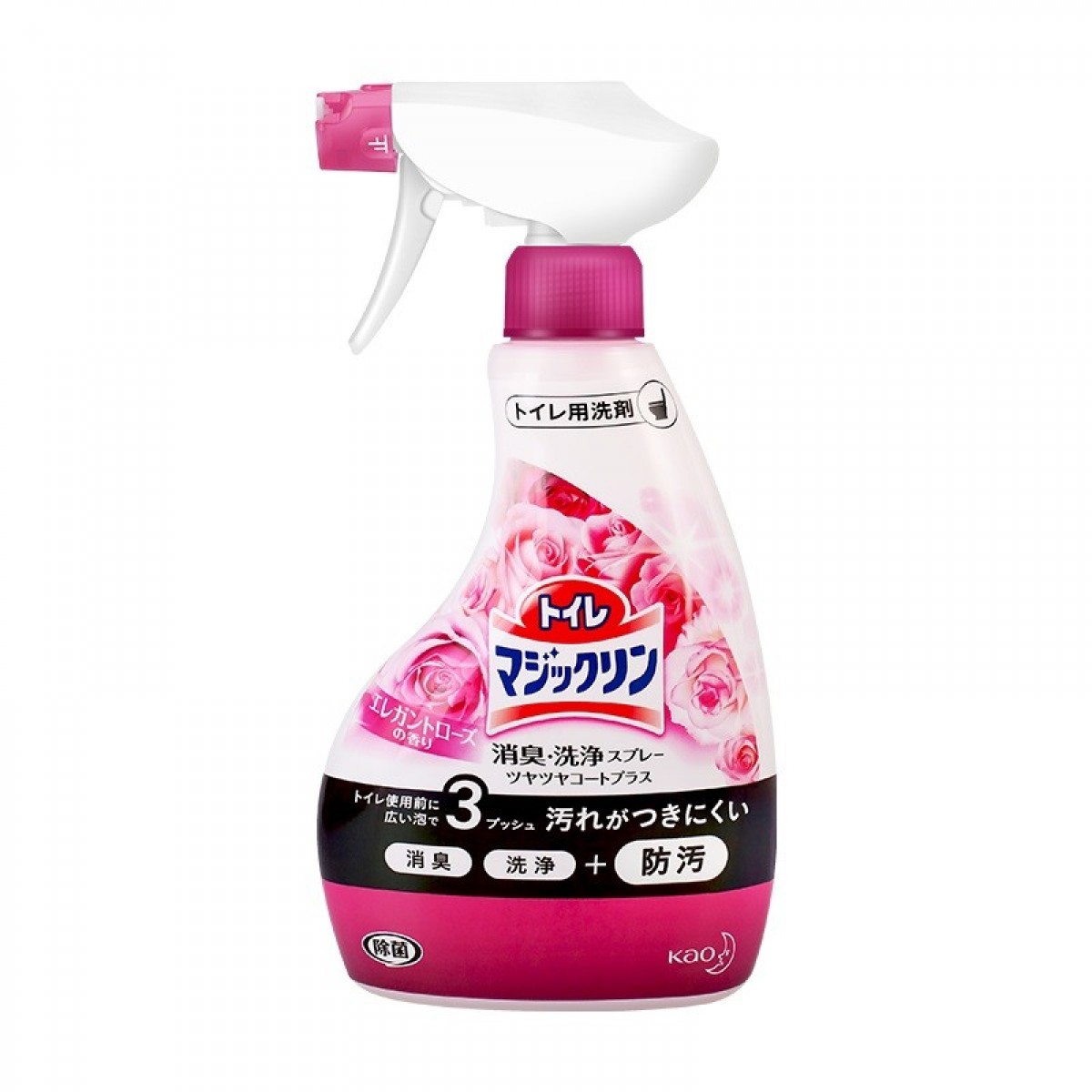 花王（KAO）日本进口花王马桶清洁剂380ml 洁厕灵洁厕液洁厕宝 蓝泡泡厕所除垢除臭玫瑰香 清洁泡泡 单位：瓶 3瓶起订