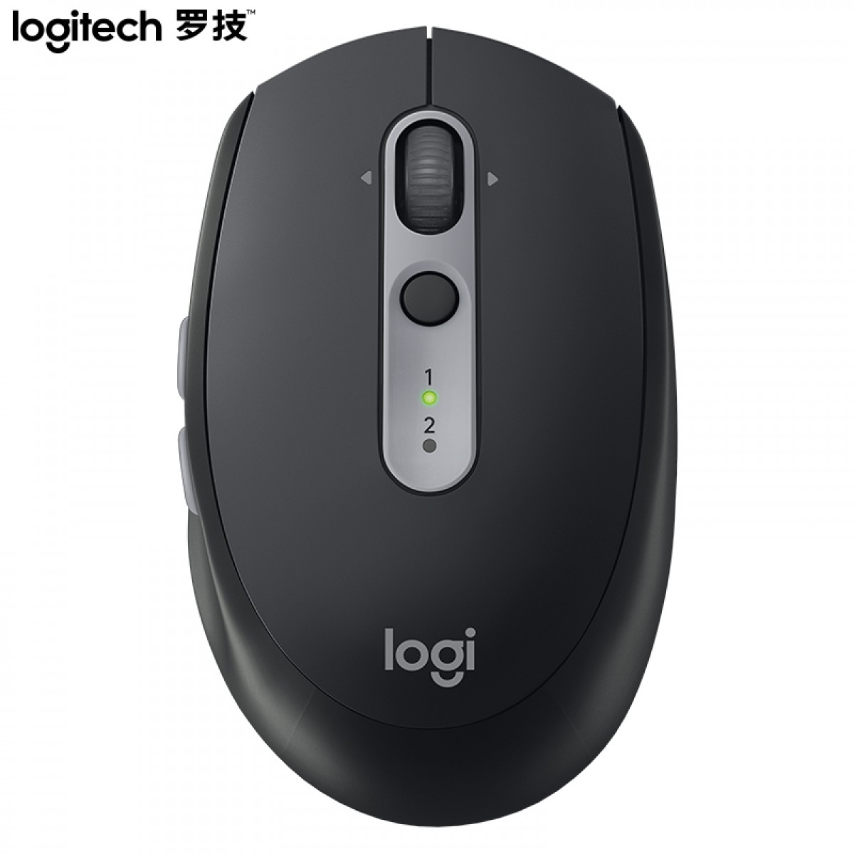 罗技（Logitech）M590 轻音鼠标 无线蓝牙双模 2台设备秒切换 办公鼠标 对称鼠标 带优联接收器 石墨黑