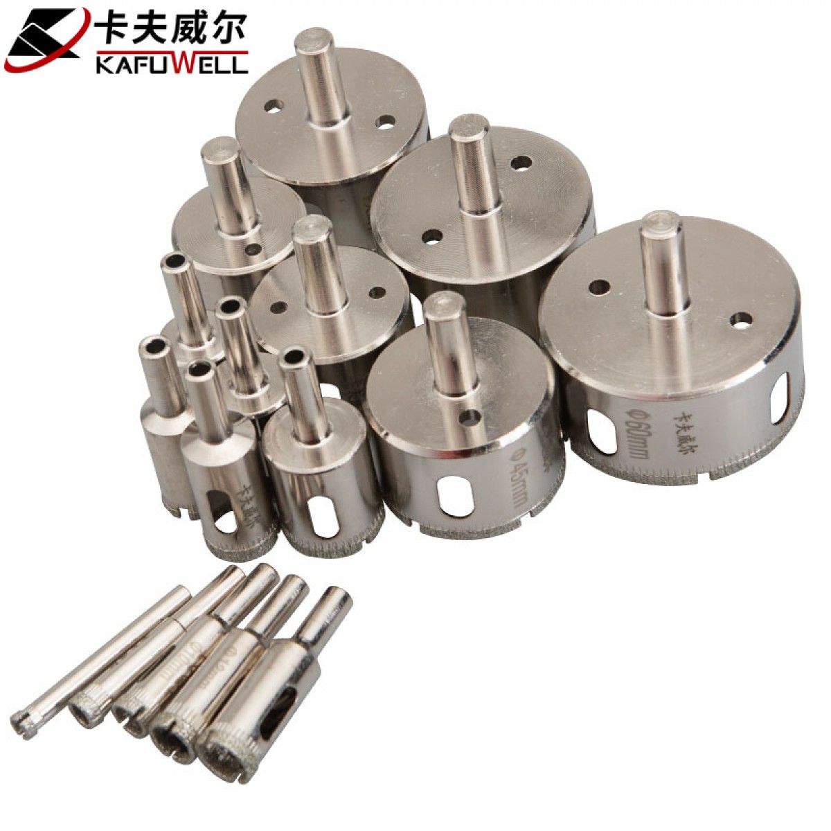 卡夫威尔 金刚砂玻璃开孔器 瓷砖扩孔器 陶瓷大理石钻头 玻璃钻头 10mm 五只装/盒 5盒起订 SH5005A03