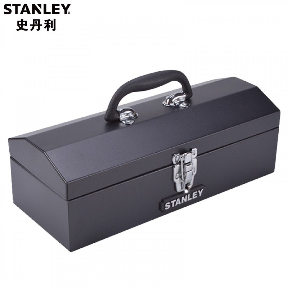 史丹利（Stanley）五金工具箱铁金属收纳箱家用车载维修加厚铁皮箱 14英寸 手提工具箱 93-543-23