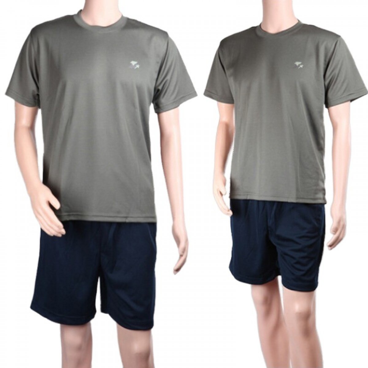 晟泰邦 体能服套装男短袖T恤速干工作服套装 灰色短袖体能服套装 175/88 单位：套