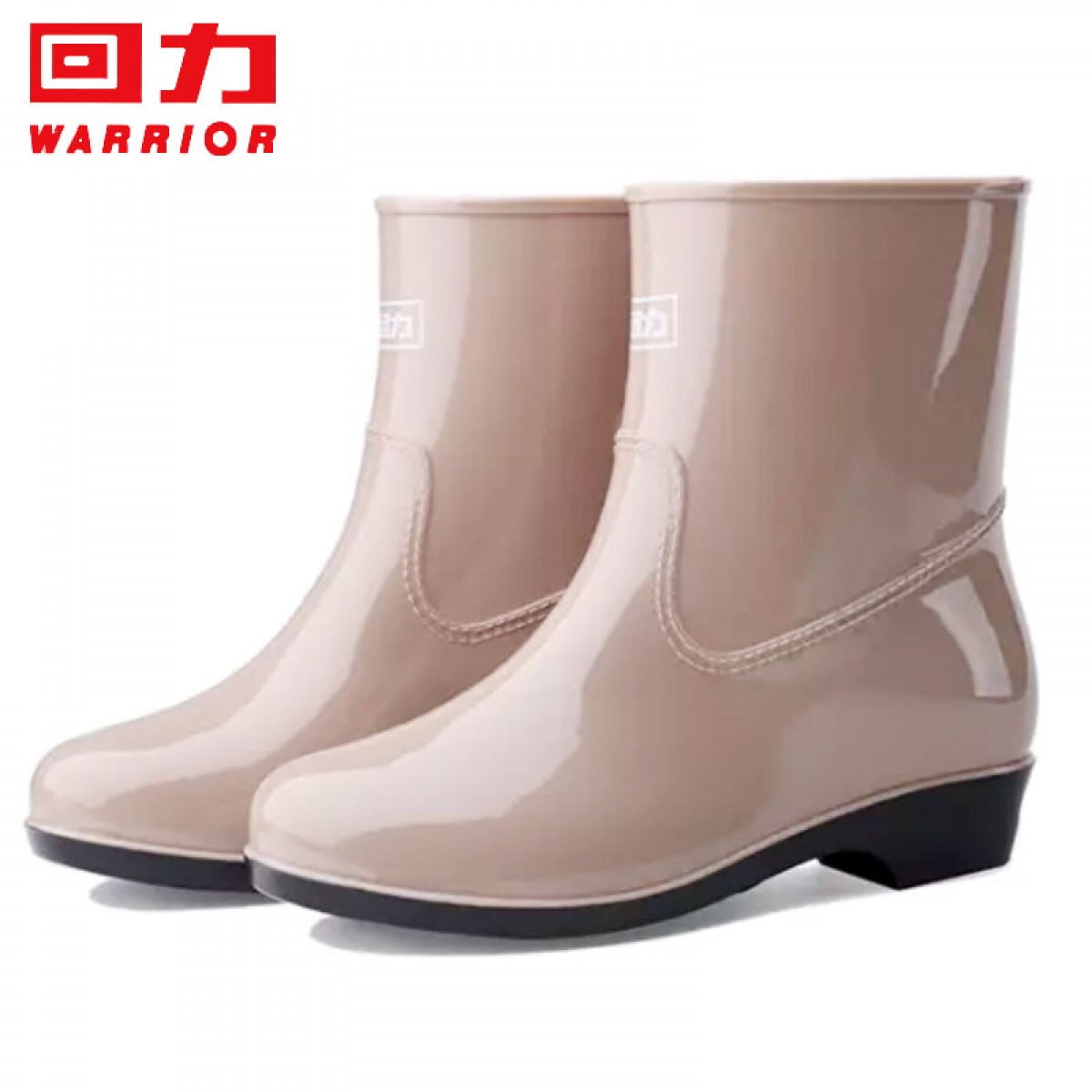 回力雨鞋女士款时尚雨靴水鞋水靴户外防水不易滑耐磨舒适HL523卡其37码（36—41码可选）单位：双 3双起订