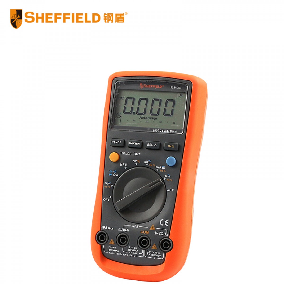 钢盾 SHEFFIELD S034001 万用表数字高精度全自动电工万能表数显式万用表