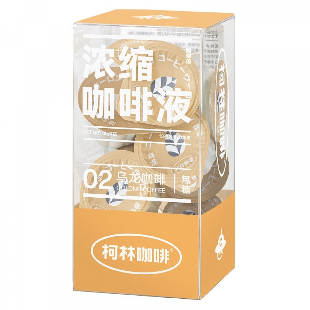 柯林咖啡 闪萃咖啡液进口浓缩液-小萌蛋乌龙咖啡18g*12颗装 单位：盒 3盒起订