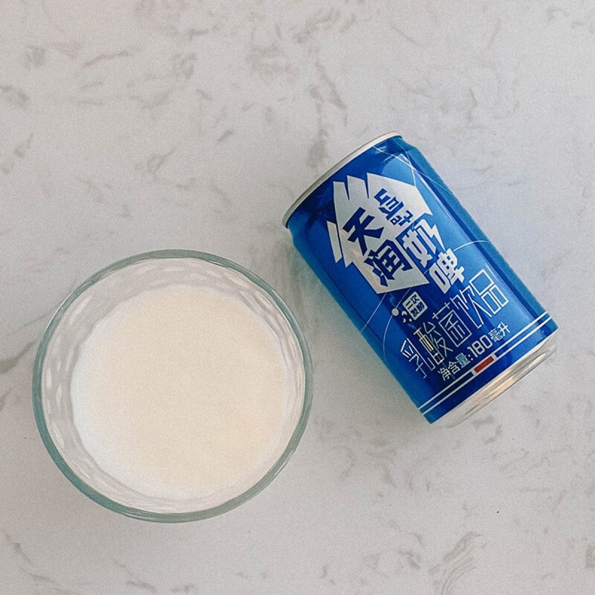 天润（terun）蓝罐奶啤180ml*6罐 牛奶二次发酵乳酸菌含乳饮品