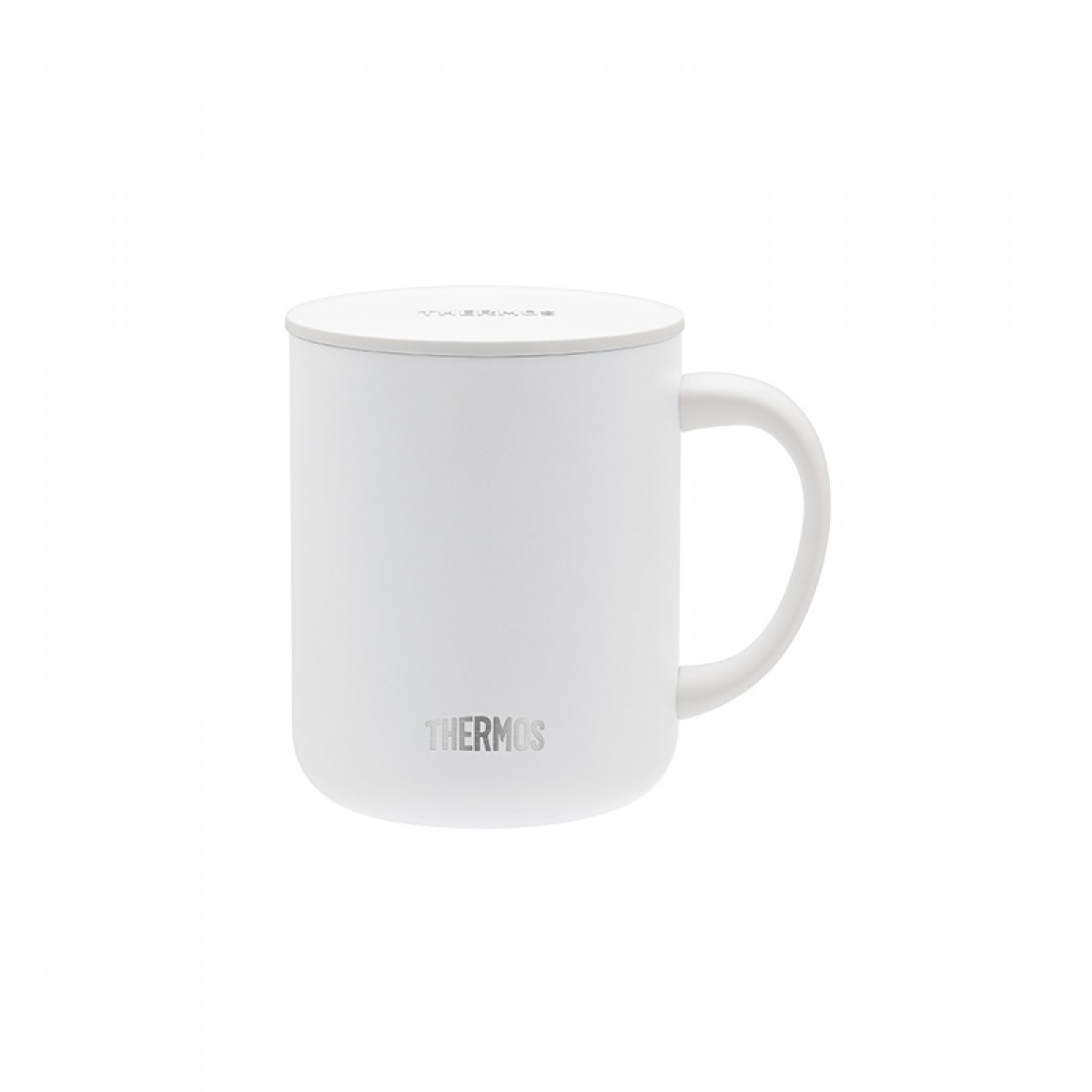 膳魔师 THERMOS 带盖不锈钢牛奶杯马克杯防烫儿童杯学生杯成人杯简约不锈钢杯 TJDG-423 WH 优雅白 410ml 单位：个